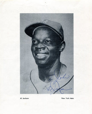 Al Jackson Autographed / Signed Black & White 8x10 Photo