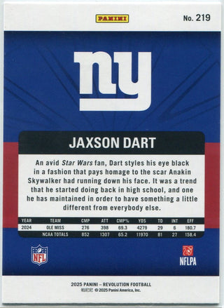 Jaxson Dart 2025 Panini Revolution RC #219