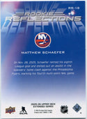 Matthew Schaefer 2025 - 2026 Upper Deck Extended Rookie Reflections RC #RR-18