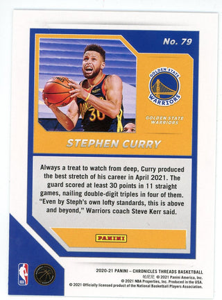 Stephen Curry 2020-21 Panini Chronicles Threads #79