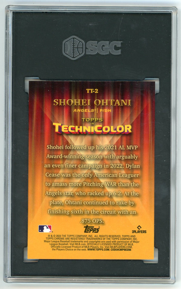 Shohei Ohtani 2023 Topps Chrome Technicolor #TT-2 SGC 10
