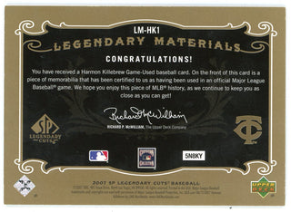 Harmon Killebrew 2007 Upper Deck SP Legendary Materials Jersey Card