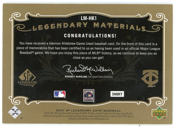 Harmon Killebrew 2007 Upper Deck SP Legendary Cuts Jersey Card