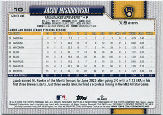 Jacob Misiorowski 2026 Topps RC #10
