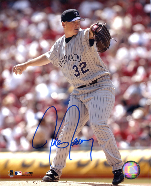 Jason Jennings Autographed Pitch 8x10 Photo