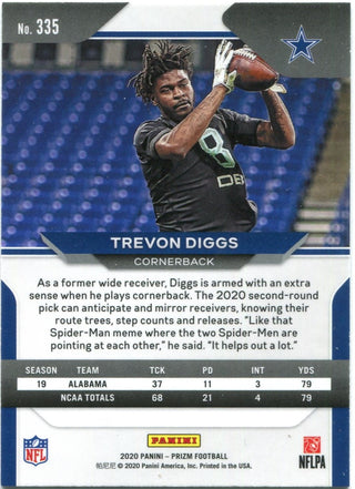 Trevon Diggs Panini Prizm 2020 Rookie Card