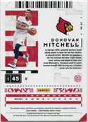 Donovan Mitchell 2020 Panini Contenders Draft Picks Game Ticket Blue Parallel Card #43 47/99