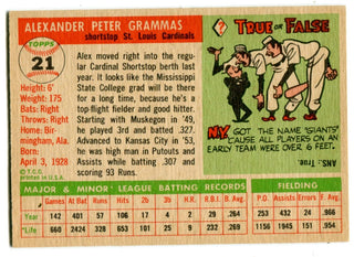 Alex Grammas 1955 Topps #21 Card