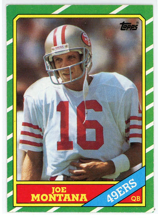 Joe Montana 1986 Topps Card #156