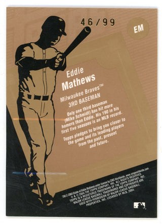 Eddie Mathews 2004 Topps Patch Relic Bronze #EM
