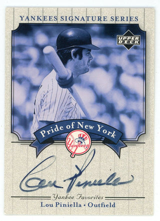 Lou Piniella 2003 Upper Deck Pride of NY Autographed #PN-LP