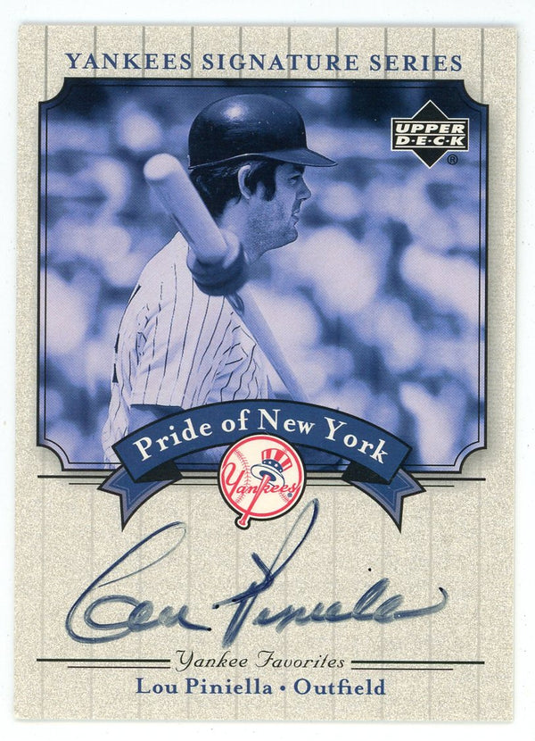 Lou Piniella 2003 Upper Deck Pride of NY Autographed #PN-LP