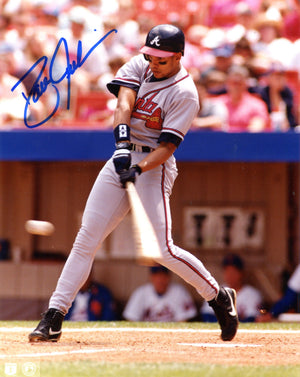 Dave Justice Autographed signed Hitting 8x10 Photo