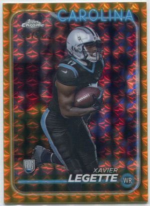 Xavier Legette 2024 Topps Chrome Gold Geometric Refractor RC #211 50/50