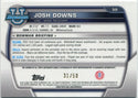 Josh Downs 2022 Bowman Chrome University Autographed Gold Refractor Card #30 31/50