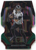 Desmond Ridder 2022 Panini Select Black & Green Prizm Die Cut Rookie Card