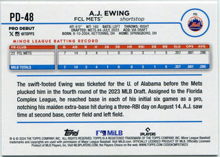 A.J. Ewing 2024 Topps Pro Debut RC #PD-48