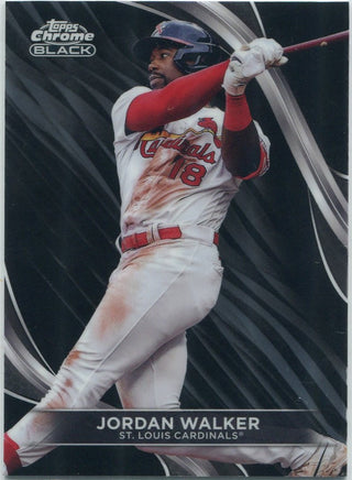Jordan Walker 2024 Topps Chrome Black Card #36