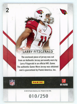 Larry Fitzgerald 2010 Panini Prestige True Colors Patch Relic #2