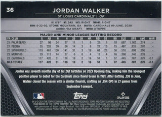 Jordan Walker 2024 Topps Chrome Black Card #36