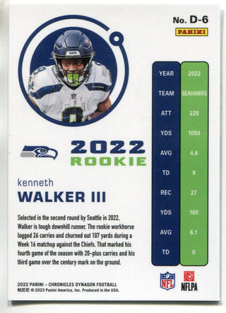 Kenneth Walker III 2022 Panini Chronicles Dynagon Rookie Card