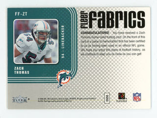 Zach Thomas 2006 Fleer Fabrics #FF-ZT Card