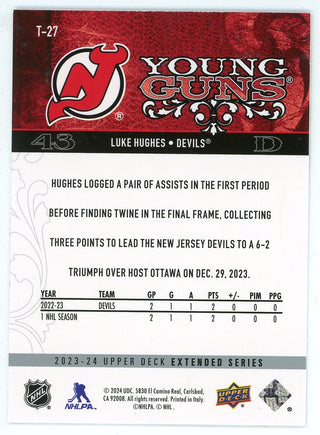 Luke Hughes 2024 Upper Deck Young Guns #T-27