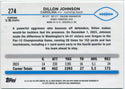 Dillon Johnson 2024 Topps Chrome Yellow Geometric Refractor RC #274 75/75
