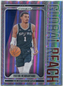 Victor Wembanyama 2024 - 2025 Panini Prizm Global Reach Silver Prizm Card #9