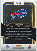 Josh Allen 2024 Panini Select Green & Yellow Shock Prizm Card #122