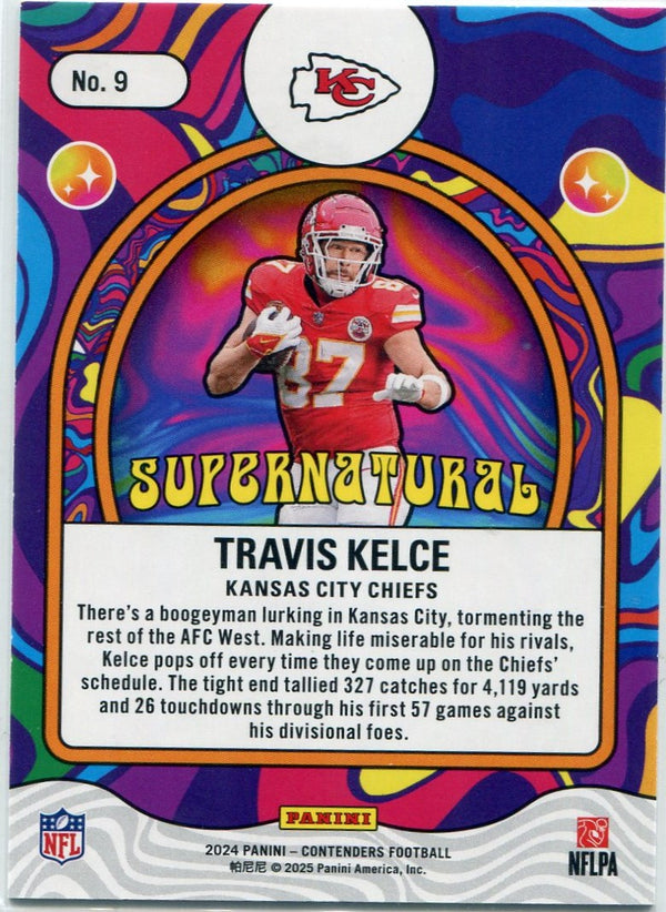 Travis Kelce 2020 Panini Contenders Supernatural Card #9