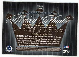Mickey Mantle 2006 Topps Triple Thread Heroes #TTH56-MM3
