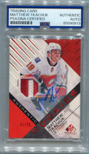 Matthew Tkachuk 2016 - 2017 Upper Deck SP Game Used 2 Color Patch/Autographed RC #108 11/25 PSA/DNA Certified
