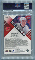 Matthew Tkachuk 2016 - 2017 Upper Deck SP Game Used 2 Color Patch/Autographed RC #108 11/25 PSA/DNA Certified