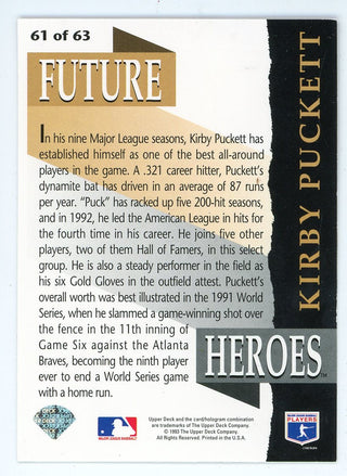 Kirby Puckett 1993 Upper Deck Future Heroes