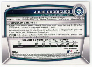 Julio Rodriguez 2023 Topps Bowman Chrome #96 Card
