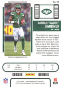 Sauce Gardner 2022 Panini Contenders Optic Rookie Card #59