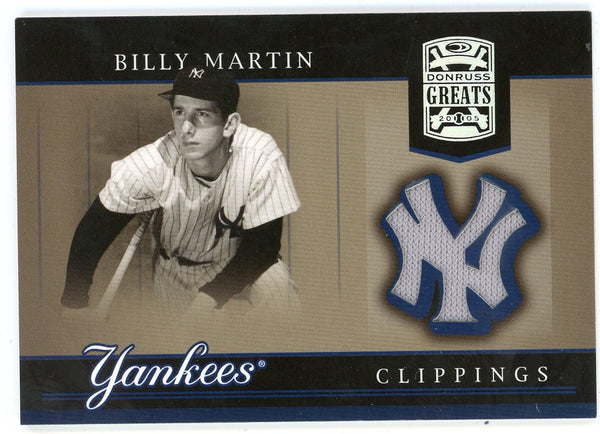 Billy Martin 2005 Donruss Greats Clippings Patch Relic #YC-4