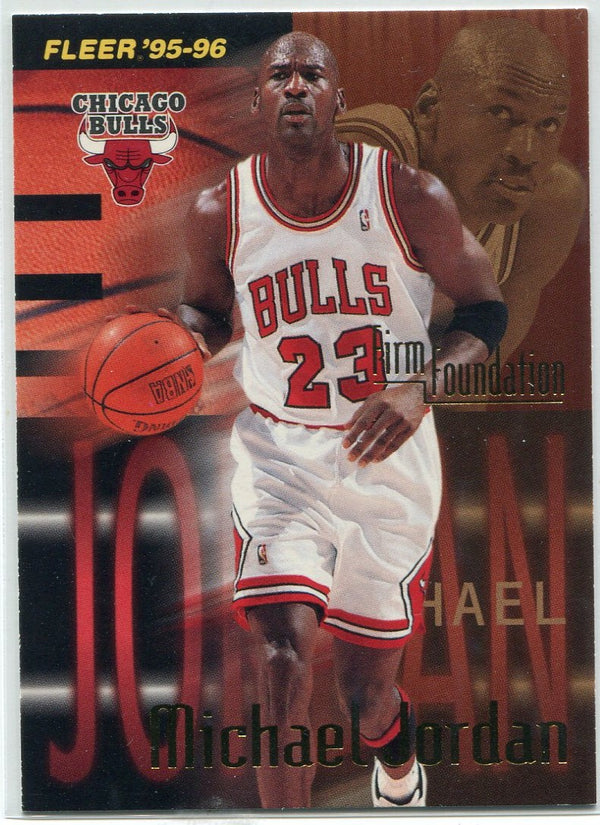 Michael Jordan 1995 - 1996 Fleer Firm Foundation Card #323
