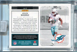 Jaylen Waddle 2021 Panini One Autographed 4 Color Patch RC #8 65/75