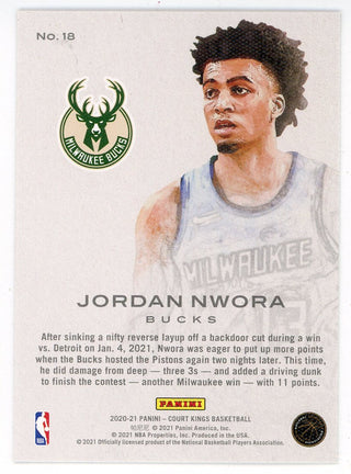 Jordan Nwora 2020-21 Panini Court Kings Rookie Card #18