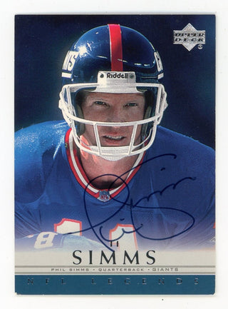 Phil Simms 2000 Upper Deck NFL Legends Card