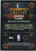 Cooper Flagg 2025 - 2026 Topps Chrome Destiny RC #D-1