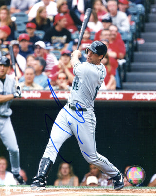 Travis Lee Autographed  Hitting 8x10 Photo