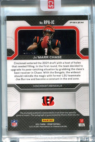 Ja'marr Chase 2011 Panini Prizm Checkerboard Auto Patch #RPAJC Card /49