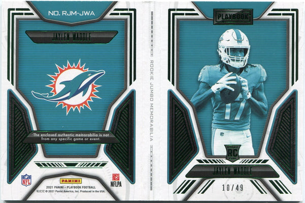 Jaylen Waddle 2021 Panini Playbook Dual 4 Color Patch RC 10/49