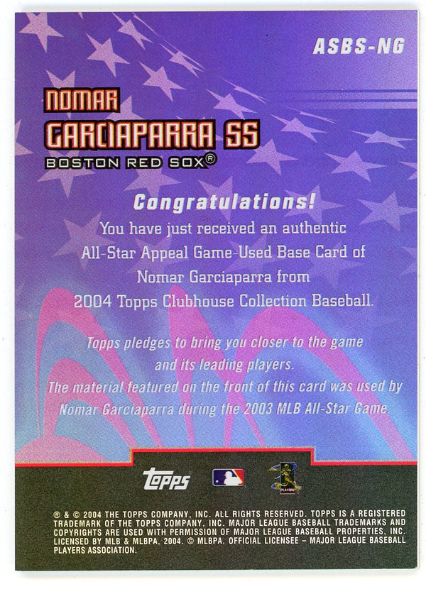 Nomar Garciaparra 2003 Topps All Star Appeal Patch Relic #ASBS-NG