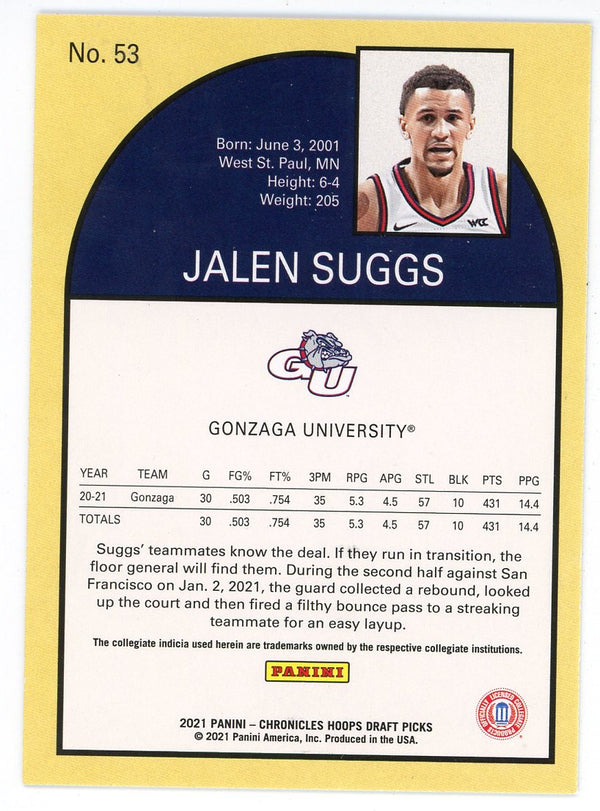 Jalen Suggs 2021 Chronicles Hoops Draft Picks #53