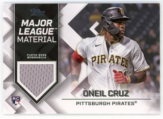 Oneil Cruz 2022 Topps Major League Material #MJM-OC Card