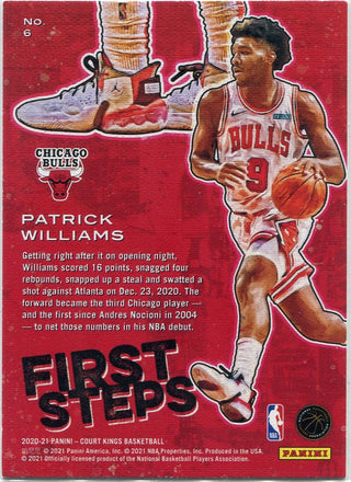 Patrick Williams 2020 - 2021 Panini Court Kings First Steps RC #6